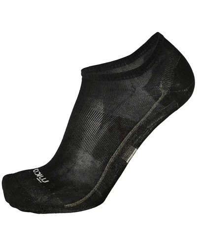 Mico Invisibile Odor Zero X-Static Extralight Weight Unisex Multisport Socks, Black