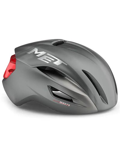 Met Manta MIPS Road Cycling Helmet, Matt Dark Slate/Red