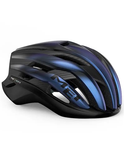 Met Trenta 3K Carbon MIPS Casco Strada, Blu Iridescente Opaco