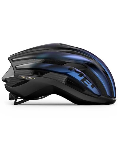 Met Trenta 3K Carbon MIPS Road Cycling Helmet, Matt Iridescent Blue