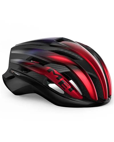 Met Trenta 3K Carbon MIPS Road Cycling Helmet, Glossy Iridescent Red