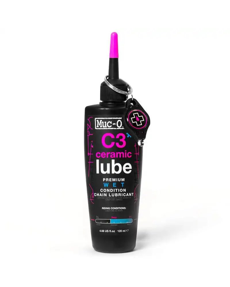 Muc-Off Chain C3 Wet Lube 120ml Lubrificante Ceramico Catena Bici Condizioni Umide