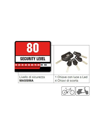 OnGuard K9 Heavy Duty Link Plate Folding Lock 112.5mm + Keys