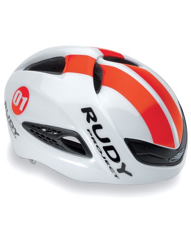 Rudy Project Boost 01 Cycling Helmet, White/Red Fluo (Shiny)