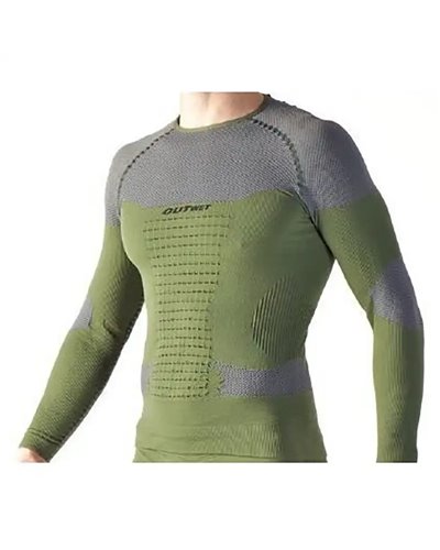 Outwet Deepimpact 3 Maglia Intimo Manica Lunga, Verde