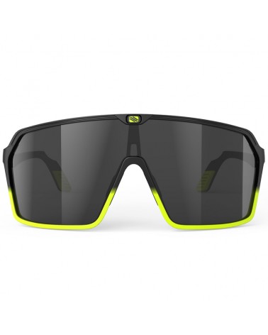 Rudy Project Spinshield Cycling Glasses, Black Fade Yellow Fluo Matte - RP Optics Smoke Black
