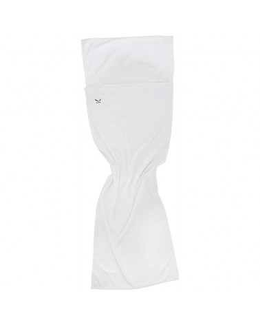 Salewa Sacco Lenzuolo Cotton-Feel Liner con Cerniera Zip Silverized, White