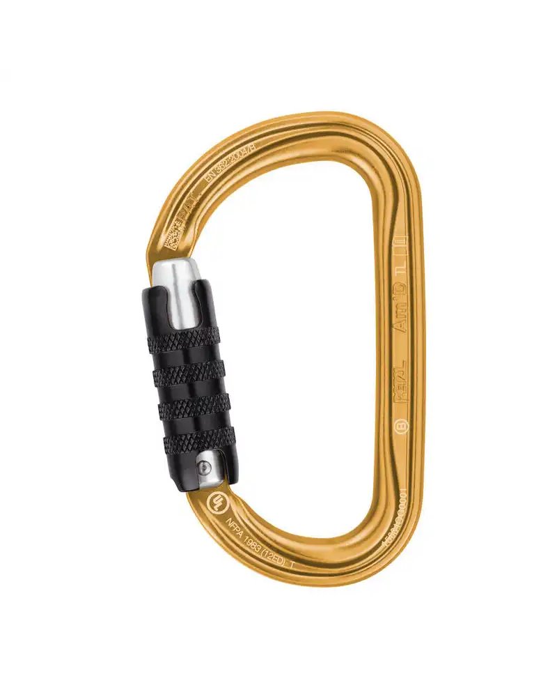 Petzl Am'D Triact-Lock Moschettone, Oro