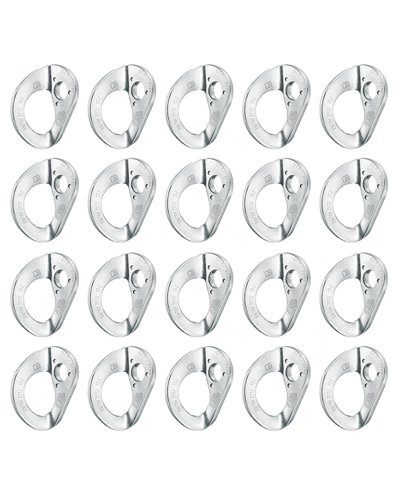 Petzl Coeur Stainless 12 mm Placchetta in Acciaio Inossidabile (20 pz)