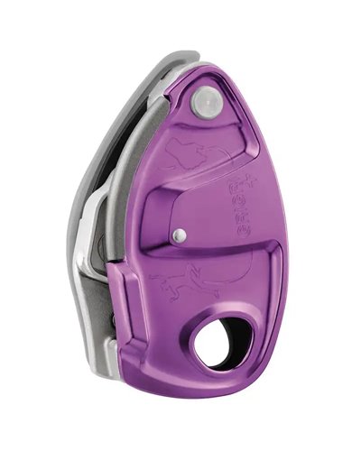 Petzl Grigri + Assicuratore con Maniglia Antipanico, Viola