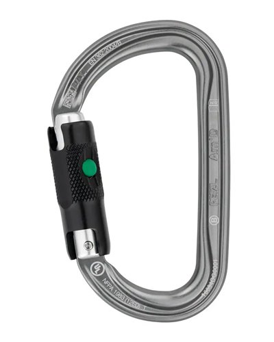 Petzl Am'D Ball-Lock Grigio Moschettone Asimmetrico