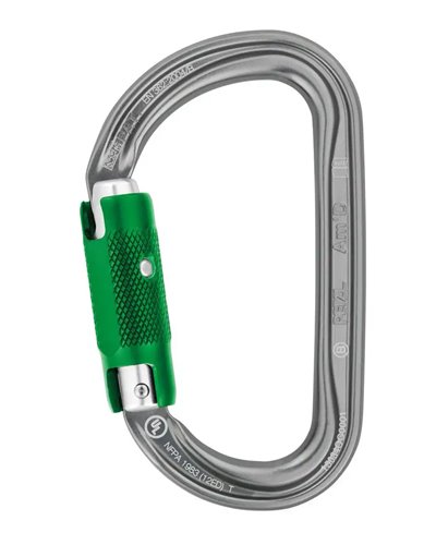 Petzl Am'D Pin-Lock Grigio Moschettone Asimmetrico