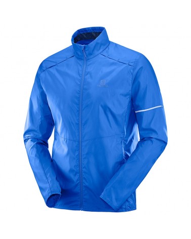 Salomon Agile Wind JKT Men's Windproof Running Jacket, Nautical Blue