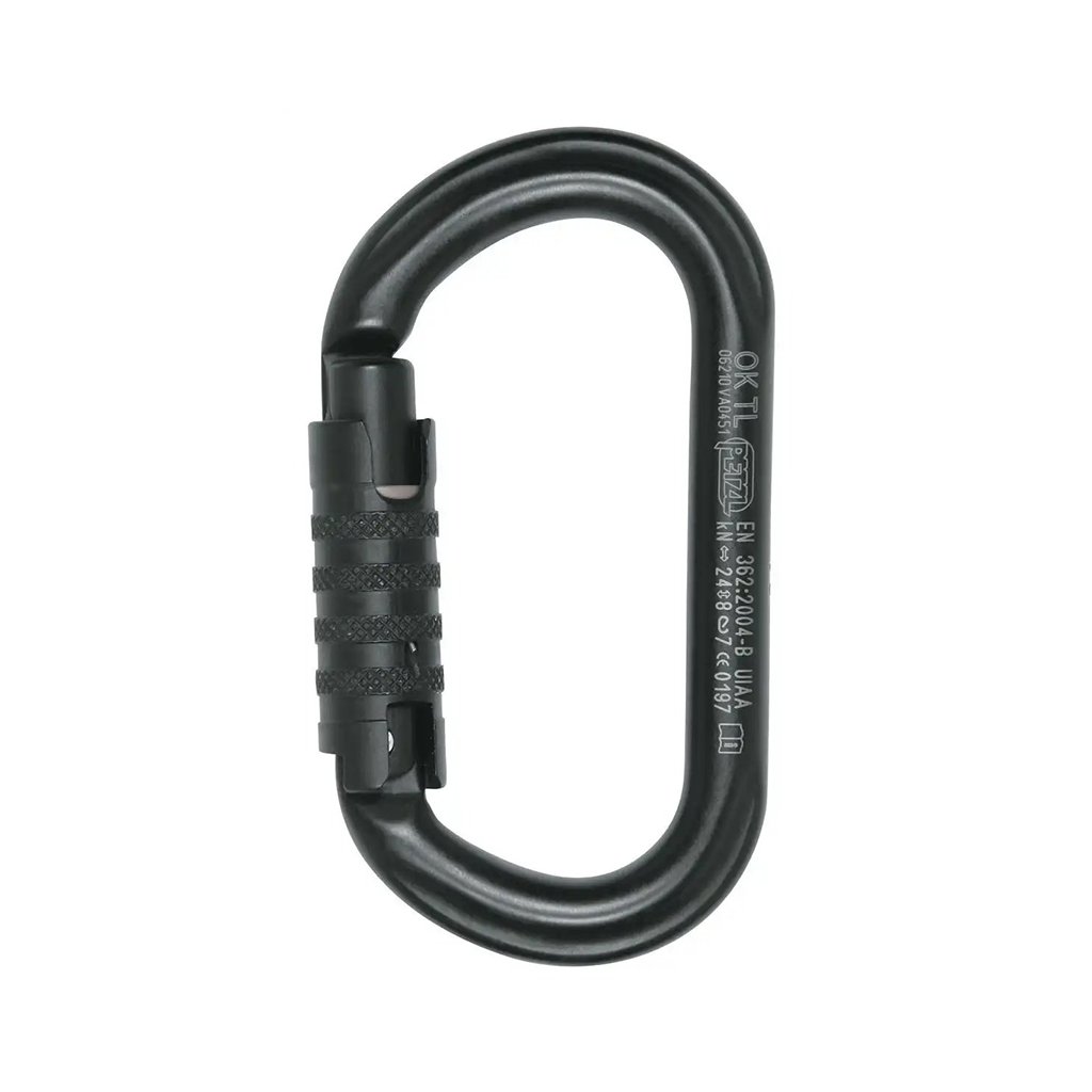 Petzl Ok Triact-Lock Nero Moschettone