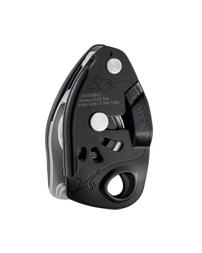 Petzl Neox Belay with Cam-Assisted Blocking, Black