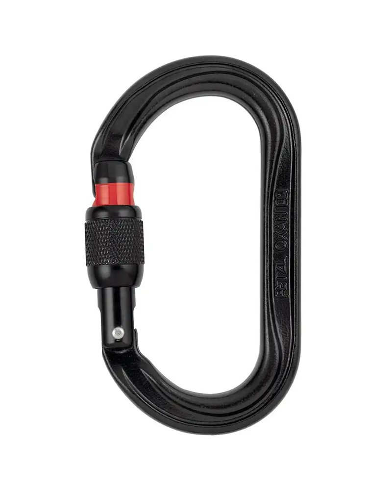 Petzl Oxan Screw-Lock Nero Moschettone