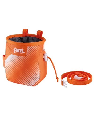 Petzl Saka Chalk Bag, Orange/White