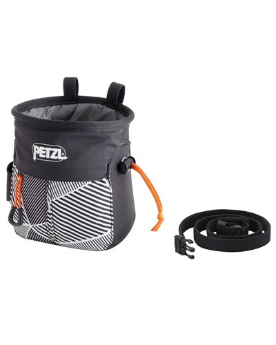 Petzl Sakapoche Chalk Bag, Black Dazzle