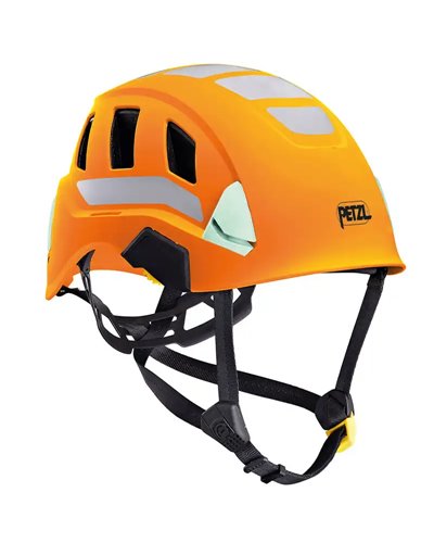 Petzl Strato Casco Vent Hi-Viz Taglia 53-63 cm, Arancione (Taglia Unica)