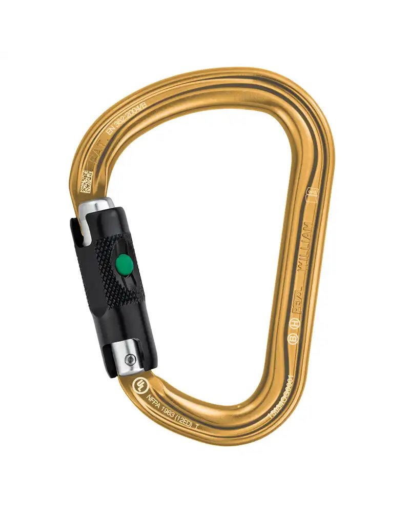 Petzl William Ball-Lock Biner Gold