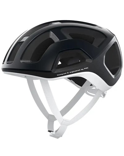 Poc Ventral Lite Road Cycling Helmet, Uranium Black/Hydrogen White Matt