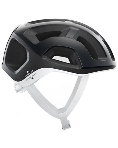 Poc Ventral Lite Road Cycling Helmet, Uranium Black/Hydrogen White Matt