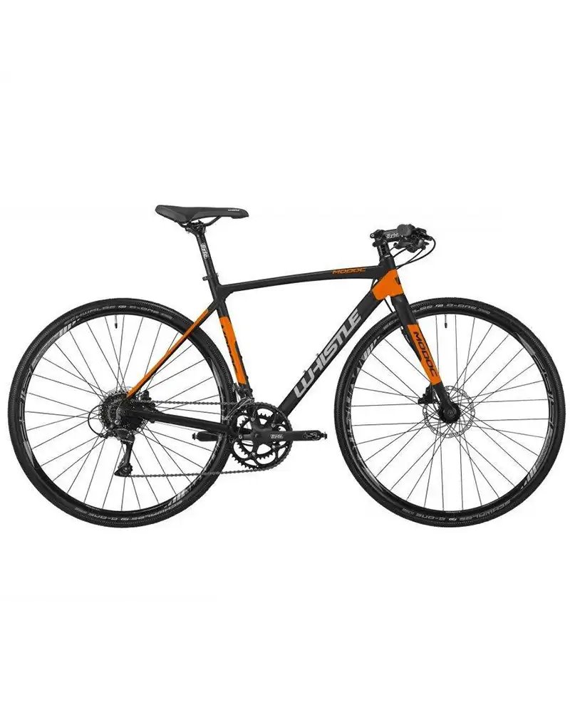 Whistle Modoc Flat Bar Shimano Sora 9V Tg. L, Nero/Arancio Opaco