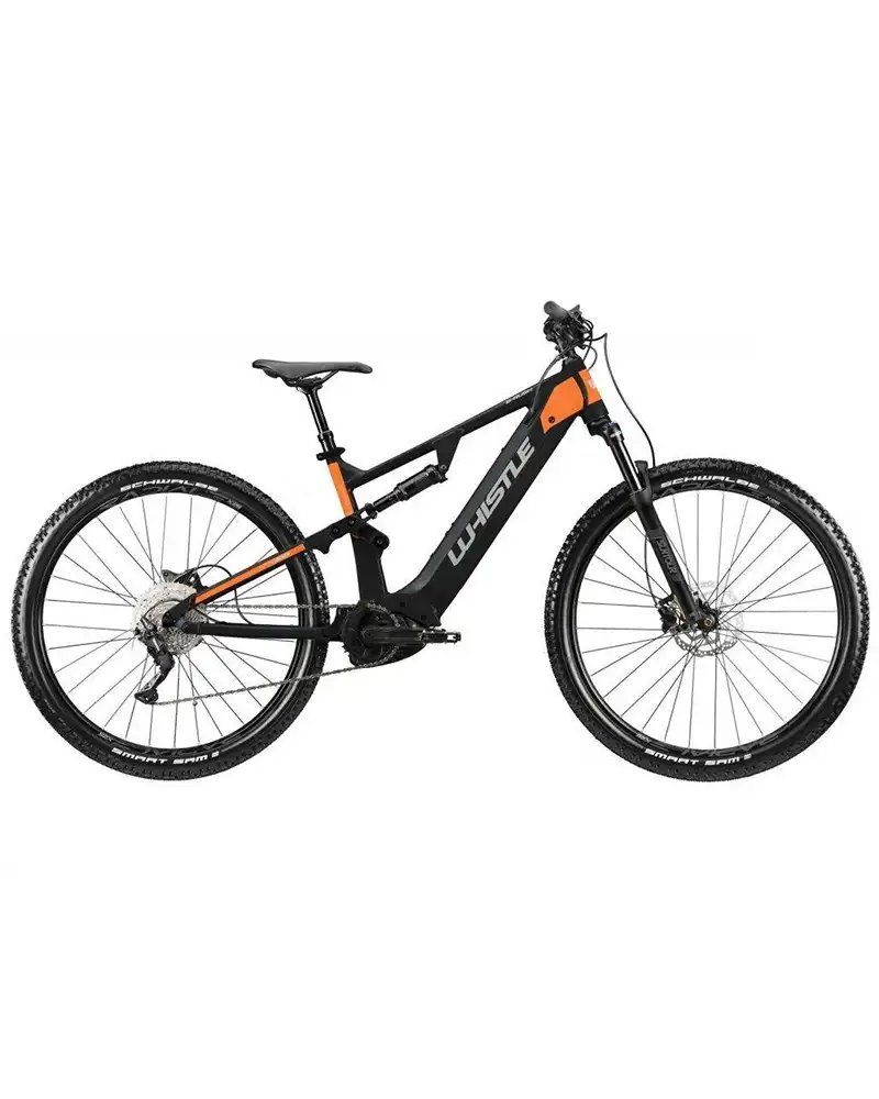 Whistle e-MTB B-Rush A5.2X LT 12sp Bosch CX 625Wh Size 40, Black Matt/Orange