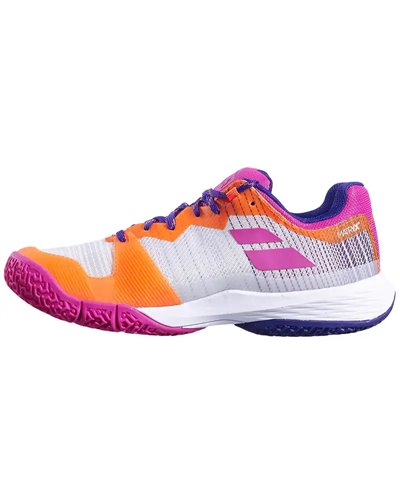 Babolat Jet Ritma Women's Padel Shoes, Grey/Pink Peacock