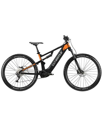 Whistle e-MTB B-Rush A5.1X Shimano Deore 10sp Bosch CX 500Wh Size 44, Black Matt/Orange