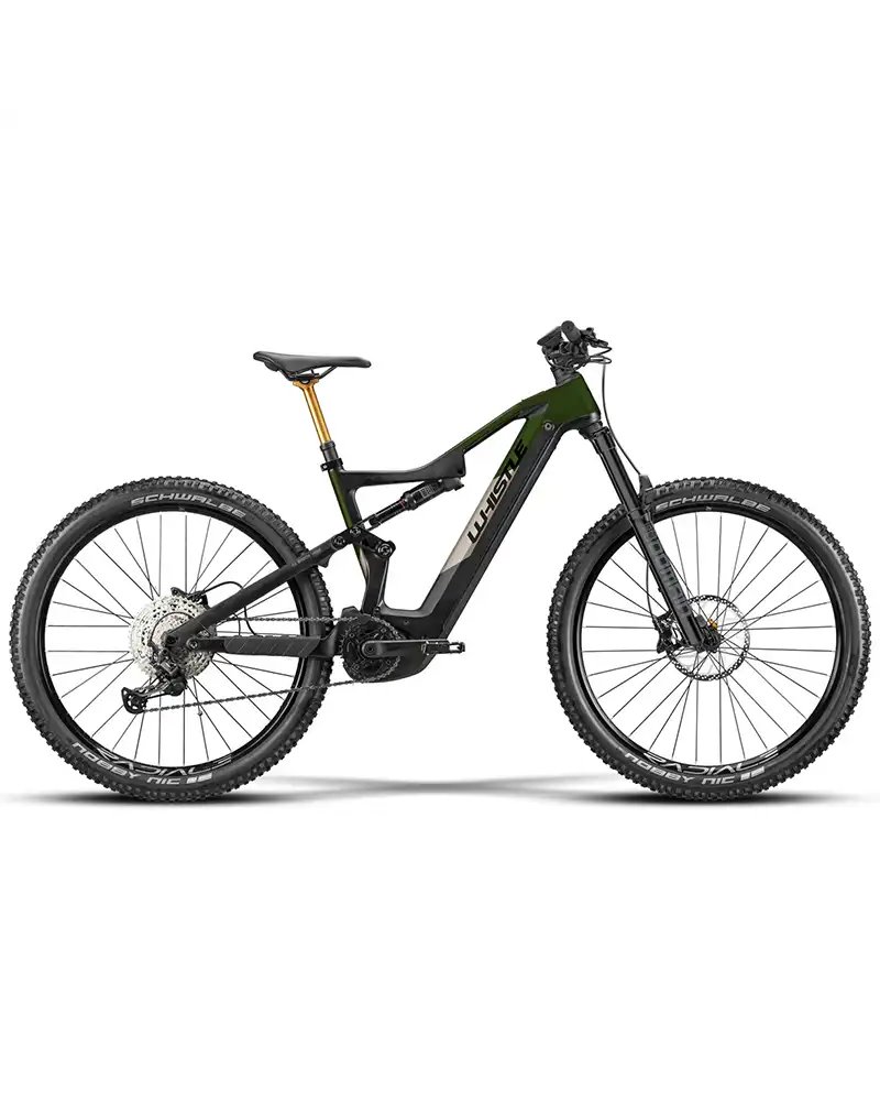 Whistle e-MTB B-Rush C7.4 Shimano XT 12v Bosch CX 750Wh, Nero/Verde