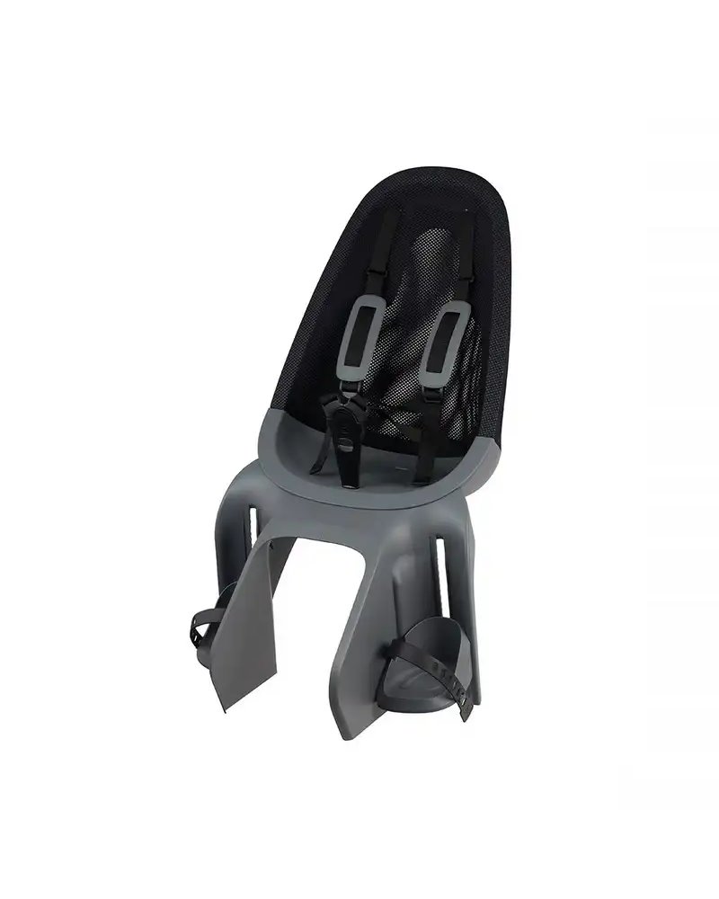 Qibbel Seggiolino Posteriore Air Rear al Portapacco, Nero/Silver