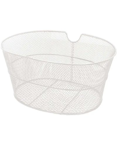 RMS Steel Oval Bicycle Basket, White Colour