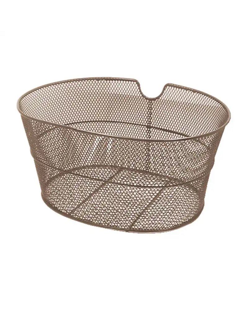 RMS Front Oval Basket, Cream, Brown Color