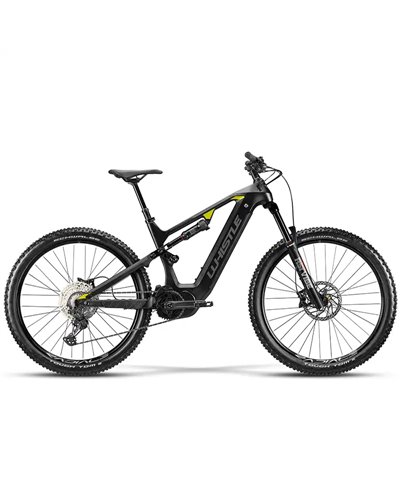Atala Whistle e-MTB O-Rush C4.4 Shimano Deore 10v OLI Edge 603Wh, Nero/Antracite/Giallo Opaco