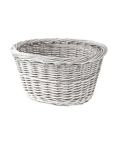 RMS Wicker Oval Basket, White, 36X30X19H Cm, Without Hooks