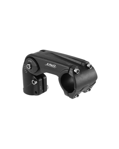 RMS Attacco Manubrio Regolabile Trekker e-Bike, Diametro 28, 6mm Attacco Manubrio 31, 8mm Estensione 110mm Alluminio Nero Satin.