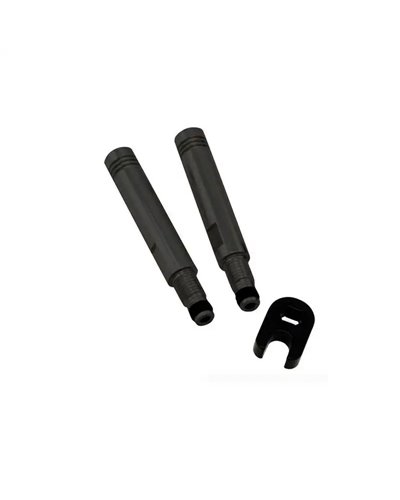 RMS Estensione Valvola Presta 30mm in Alluminio, Nero (Coppia)