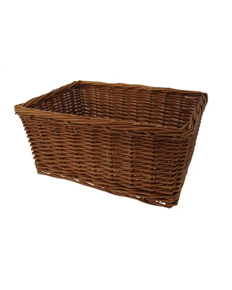 RMS Cesto in Vimini Rettangolare, Marrone, 43X33X19H Cm, senza Ganci
