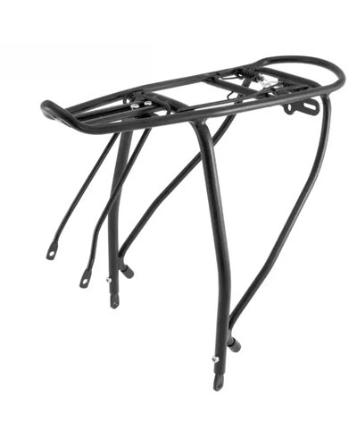 RMS Aluminum Rear Pannier Rack for 26"-28" Bike and 20"-26" Fat Bike, Black