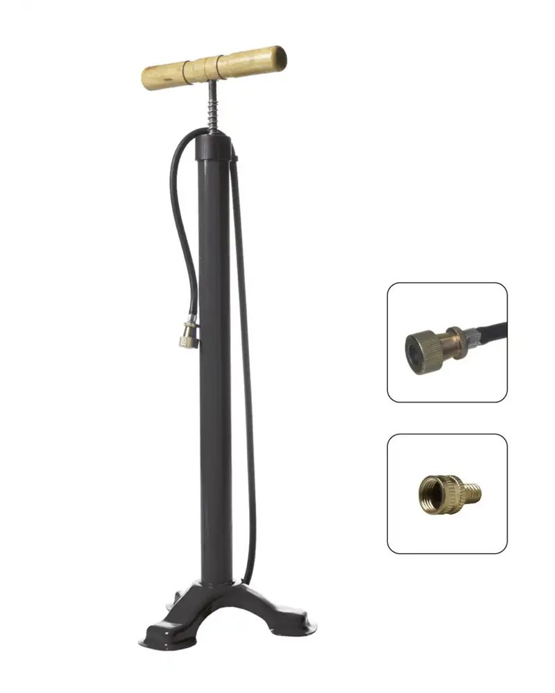 RMS Pump Italia, Black With Wooden Handle, Height 600mm