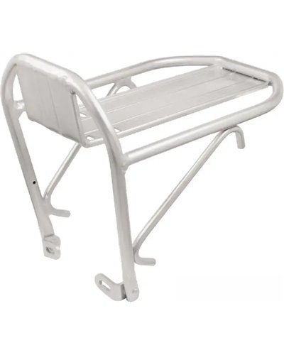RMS Front Rack, Aluminum, Fixed On Brake, Silver