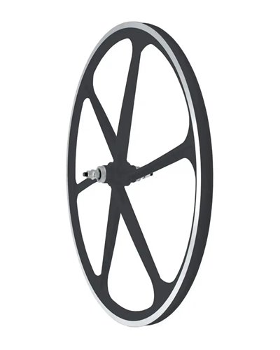 RMS Ruota Anteriore Fixed in Lega, Profilo 30mm a 6 Razze, Nero