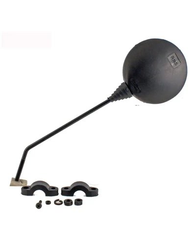 RMS Specchietto Universale per Ciclomotore Asta Semplice Ø 8 mm Nero