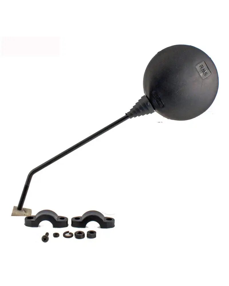 RMS Specchietto Universale per Ciclomotore Asta Semplice Ø 8 mm Nero