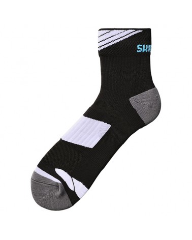 Shimano Performance Normal Ankle Socks Calze Ciclismo Altezza Media, Black/White