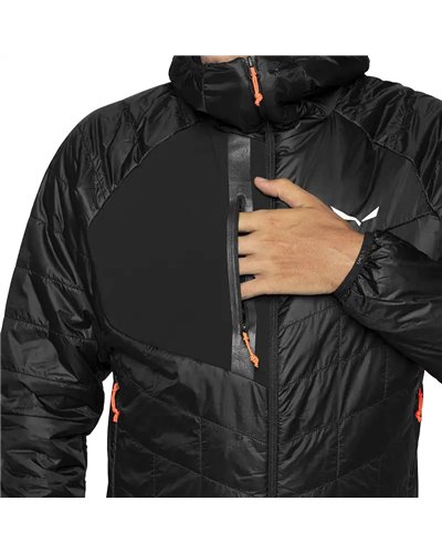 Salewa Catinaccio TirolWool Responsive Giacca Uomo con Cappuccio, Black Out