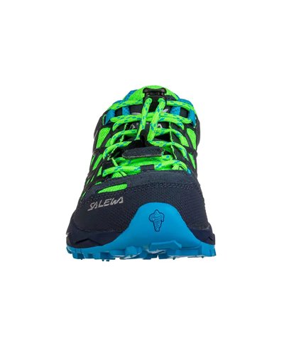 Salewa JR Wildfire Scarpe Bambino, Fluo Green/Blue Danube