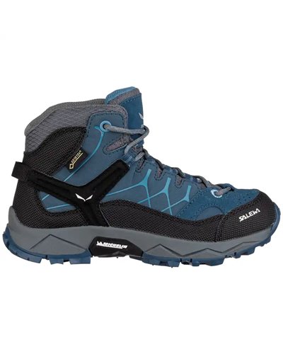 Salewa JR Alp Trainer Mid GTX Gore-Tex Scarpe Bambino, Dark Denim/Charcoal