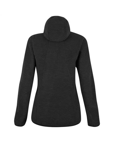 Salewa Nuvolo Polarlite Women's Hoody Full-Zip Jacket, Black Out Melange